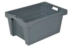 Euronorm Draaistapelbak 350x600x400mm Grijs Wand/bodem Gesloten 60l