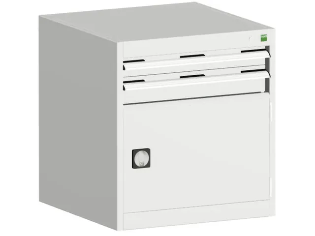 ladekast HxBxD 700x650x525mm 2laden RAL7035 front RAL7035