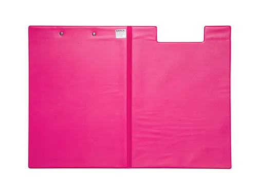 Klembordmap MAUL A4 staand met penlus PVC neon roze