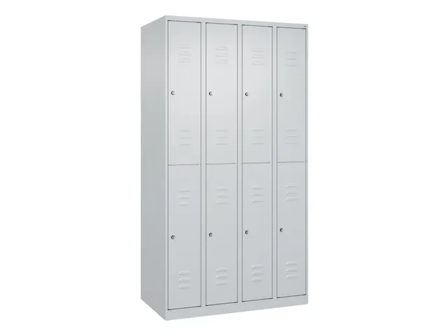 dubbeldekse locker,HxBxD 1850x1000x500mm,4x2vak.,vak B 250mm,cil.-slot