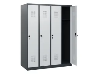 schoollocker,HxBxD 1530x1200x500mm,4vak,vak B 300mm,draaigrendel - 1