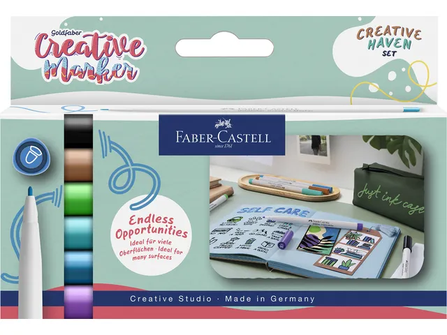 Marker creatief Faber-Castell Goldfaber 1.5 set a 6 stuks Creative Hav