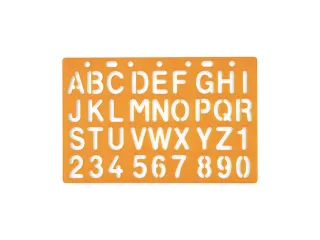 Sjabloon Standardgraph letters en cijfers 20mm - 1