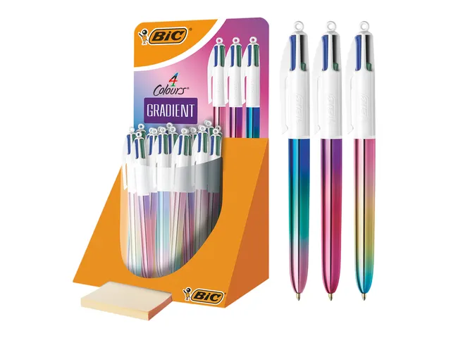Balpen Bic 4kleuren gradient medium assorti