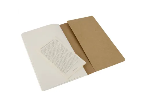 Schrift Moleskine 130x210mm blanco 160 pagina's 70gr kraft set à 3 st
