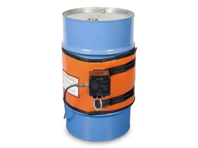 Verwarmingsmantel,V. 120L Vat,Buiten Glasvezel/Silicone,Oranje