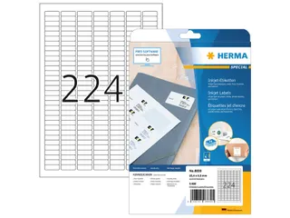 HERMA 8830 Inkjet etiketten A4 25,4x8,5mm Wit mat 5600 stuks - 1