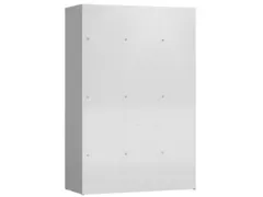 Lockerkast 1800x1185x500mm 3x3 vakken cilinderslot, sokkel, RAL7035