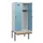 locker met bank,HxBxD 1950x800x815mm,2vak,vak B 400mm,draaigrendel