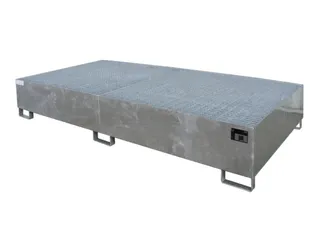 opvangbak,v. 2xIBC,opvangvol. 1000l,HxBxD 435x2650x1300mm,m. rooster - 2