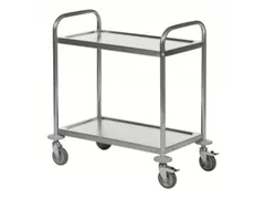 RVS etagewagen,draagverm. 100kg,2etage(s),laadvl. LxB 685x380mm