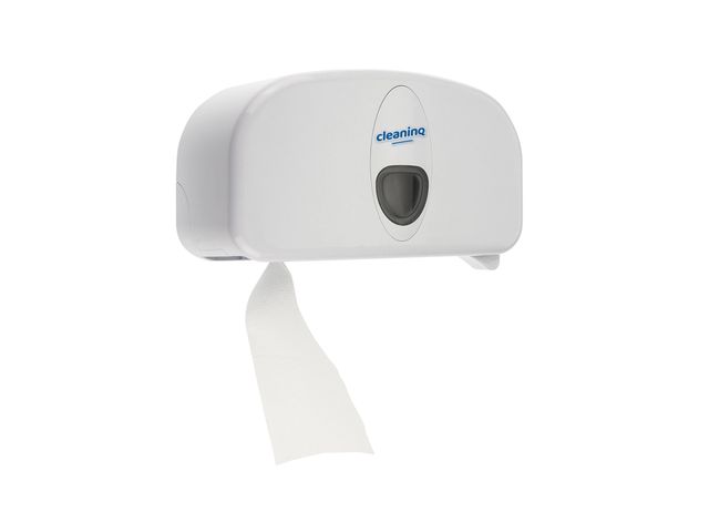 Dispenser Cleaninq Duo Toiletpapier wit | ToiletHygieneShop.nl