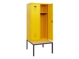 locker met bank,HxBxD 1950x800x815mm,2vak,vak B 400mm,cilinderslot