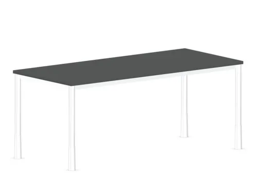 in hoogte verstelbaar bureau 720-840x1800x800mm hout MS-donkergrijs