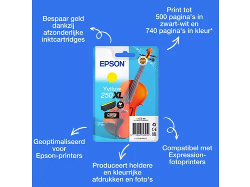 Inktcartridge Epson 250XL T16P44 geel