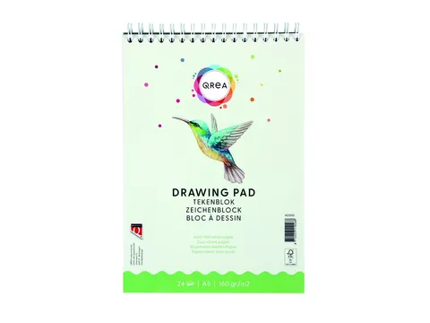 Tekenblok Qrea A5 24 vel 160gr spiraal