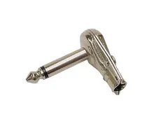 Haakse Mannelijke 6.35mm Mono Jack- Vernikkeld