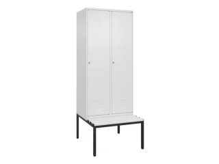 locker met bank,HxBxD 2120x800x815mm,2vak,vak B 400mm,cil.-slot - 1