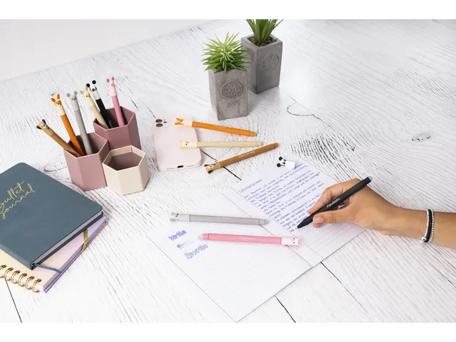 Gelpen Eberhard Faber Animal Erase-It Luiaard schrijfkleur: blauw Teks