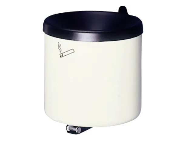 Wandasbak 2.4 liter HxØ 160x155mm Ral9016 Wit Staal