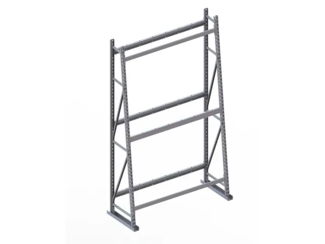 magazijnrek voor profielen,grondveld,eenzijdig,HxBxD 2500x1400x500mm