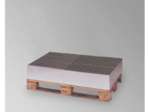 Palletopzetbak 2x 200l 210l Staal 240x 1250x 820mm Rooster