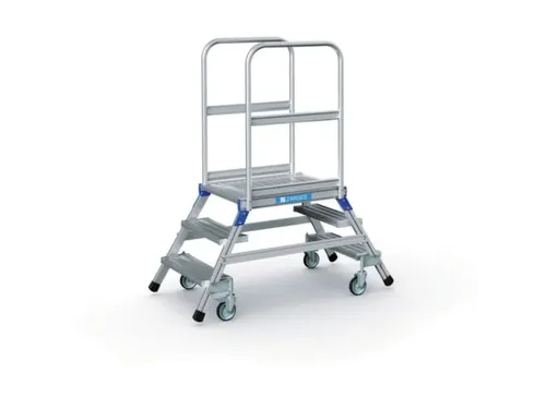 Bordestrap Aluminium Bordes 720x 600x 800mm 2x3treden Aluminium