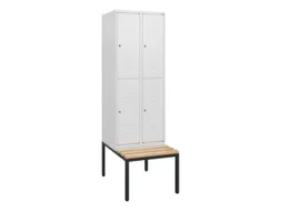 Dubbeldekse dekenkist,HxBxD 1950x600x815mm,2x2vak.,vak B 300mm