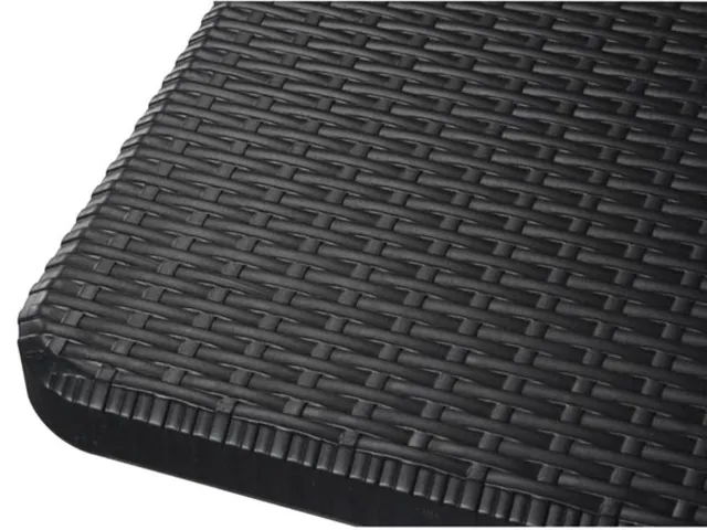 Klaptafel weerbestendige vouwtafel Rotanlook Zwart 180x75x72cm