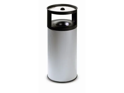 combi-asbak,HxØ 900x380mm,afvalbak inhoud 75l,romp staal grijs,blusko