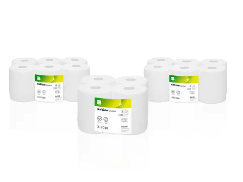 Poetspapier CF1 centerfeed 1-laags 300m wit 317040 Voordeelbundel