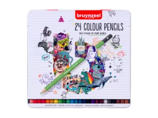 Kleurpotloden Bruynzeel assorti blik à 24 stuks - 1