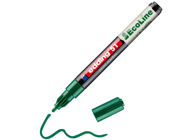 Paintmarker edding 51 EcoLine op waterbasis 1-2mm groen