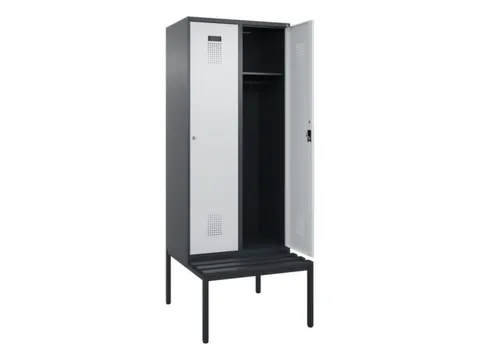 locker met bank,HxBxD 2120x800x815mm,2vak,vak B 400mm,cilinderslot