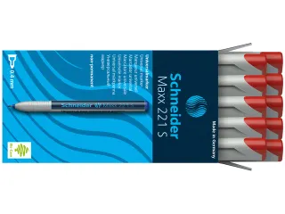 Universele marker Schneider Maxx 221 S non-permanent rood - 5