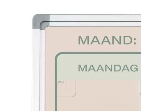Maandplanner Elegance Nederlands softline profiel 8mm 90x120cm alu