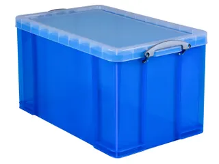 Opbergbox Really Useful 84 liter 710x440x380mm transparant blauw - 1
