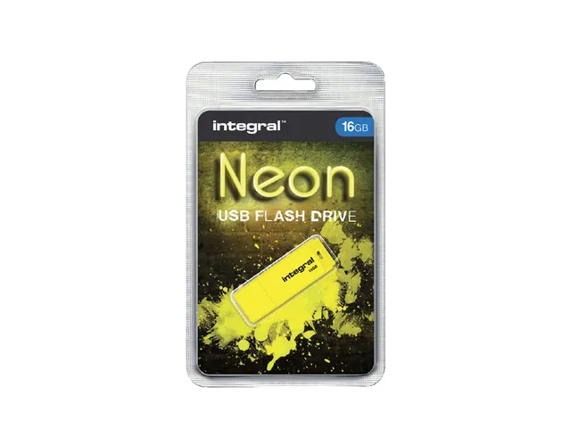 USB stick 2.0 Integral Neon USB-A 16GB geel
