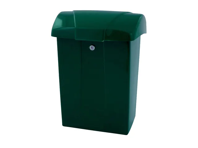 Brievenbus Vepa Bins met klep kunststof groen