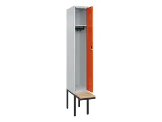 locker met bank,HxBxD 2120x300x815mm,1vak,vak B 300mm,cilinderslot - 1