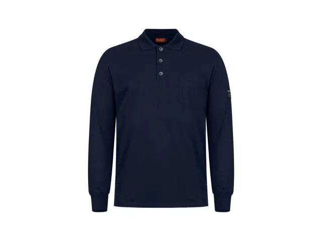 Tranemo 5945 FR/AST polo met lange mouwen, marineblauw, maat 3XL, per