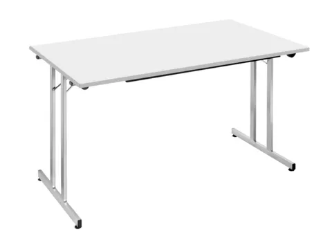 Klaptafel Vrijstaand 160x80 Cm Onderstel Aluminium Blad Lichtgrijs