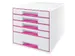 Ladenblok Leitz WOW Cube 5 laden wit/roze