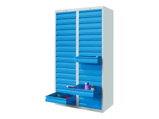 ladekast HxBxD 1800x1000x500mm 34laden RAL7035 front RAL5012 - 2