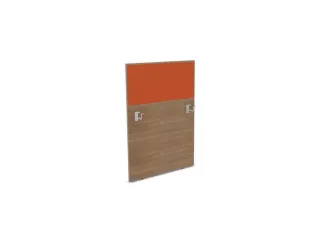 baliepaneel,v. bureau,aanbouw links,B 800mm,NT-cherry,BN3012-oranje - 1