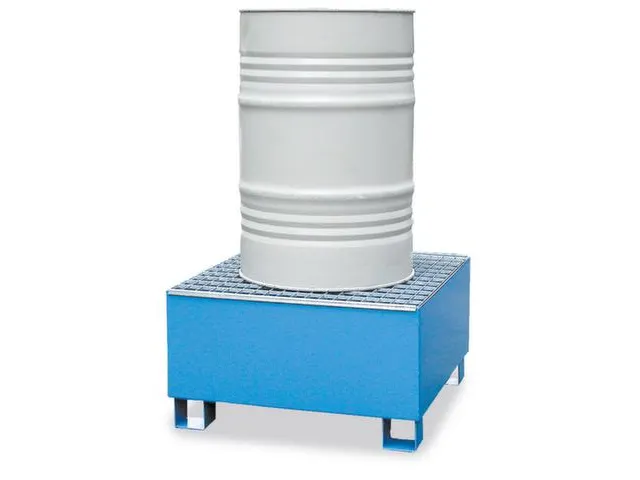 Opvangbak Staal Bxdxh 810X820X450Mm Voor 1X200L Vat Blauw