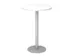 statafel,HxØ 1116x800mm,rond,schotelvoet zilverkleurig,ronde buis