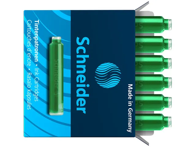 Inktpatronen Schneider doos a 6 stuks groen