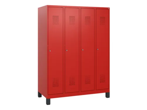 schoollocker,HxBxD 1630x1200x500mm,4vak,vak B 300mm,cil.-slot,voeten
