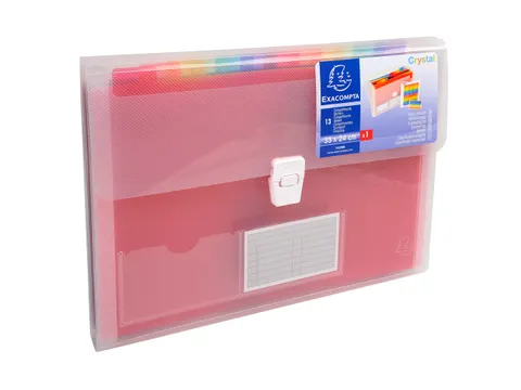 Sorteermap PP CRYSTA L 33x25 13 vak tr.